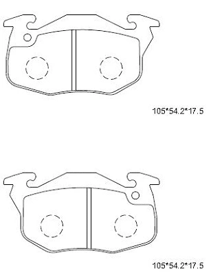 Kit de plaquettes de frein, frein à disque ASIMCO KD7766