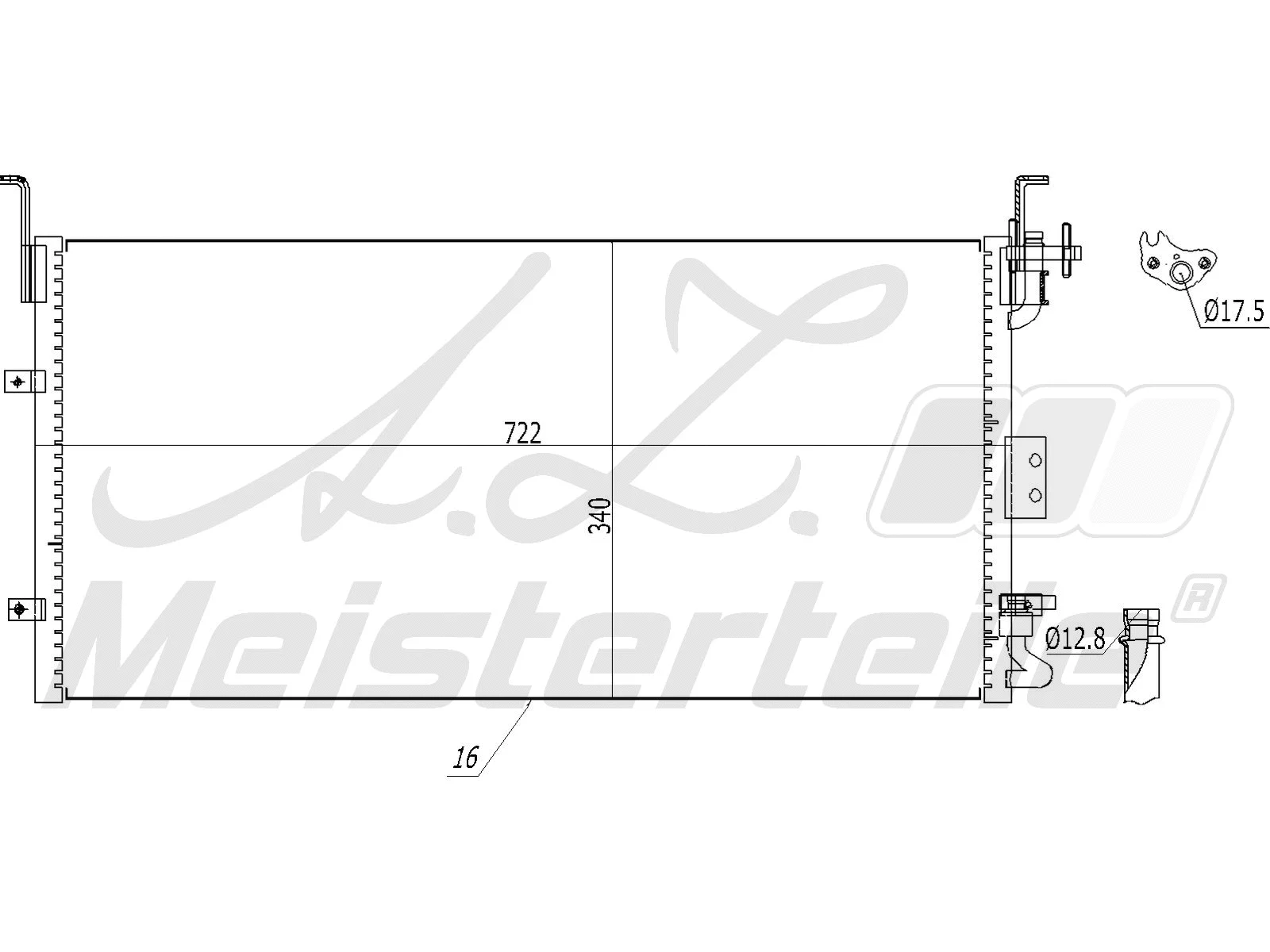 Condenseur, climatisation A.Z. Meisterteile AZMT-45-030-1327