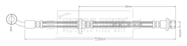Flexible de frein BORG & BECK BBH8924