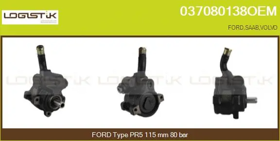 Pompe hydraulique, direction LGK 037080138OEM