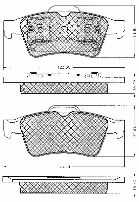 Kit de plaquettes de frein, frein à disque BSF 10635