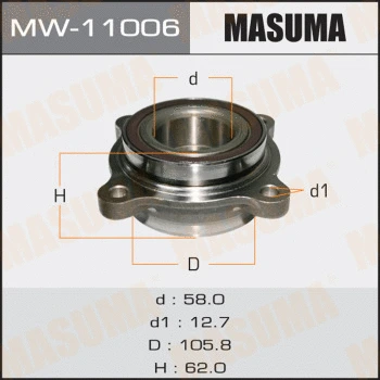 Kit de roulements de roue MASUMA MW-11006