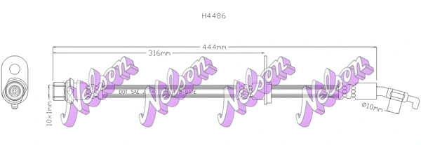 Flexible de frein KAWE H4486