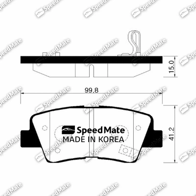 Kit de plaquettes de frein, frein à disque SpeedMate SM-BPH042