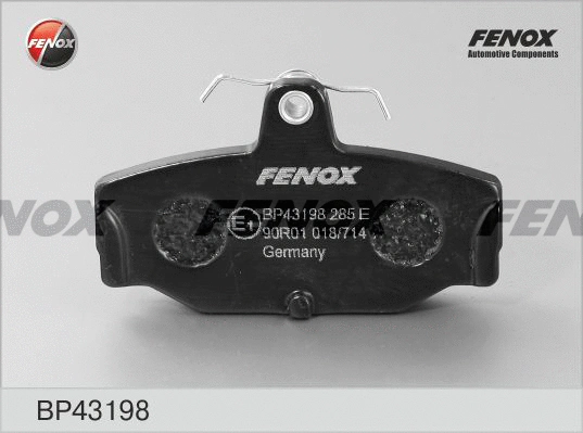 Kit de plaquettes de frein, frein à disque FENOX BP43198
