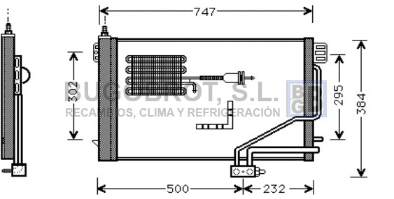 Condenseur, climatisation BUGOBROT 62-MS5298