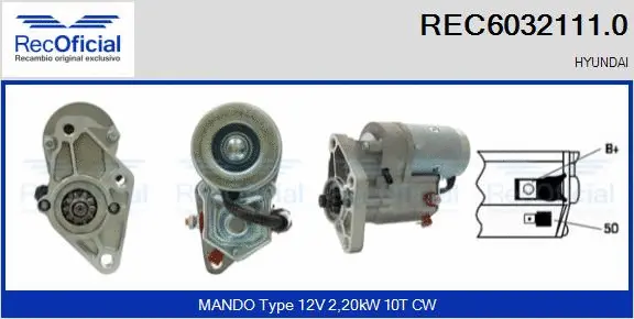 Démarreur RECOFICIAL REC6032111.0