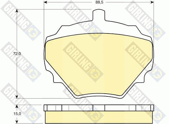 Kit de plaquettes de frein, frein à disque GIRLING 6109746
