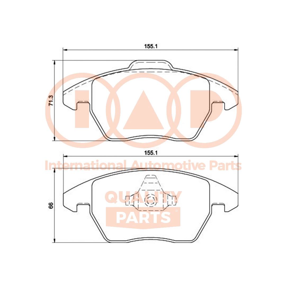 Kit de plaquettes de frein, frein à disque IAP QUALITY PARTS 704-50042