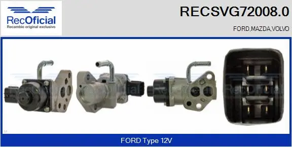 Vanne EGR RECOFICIAL RECSVG72008.0