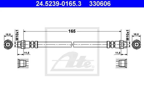 Flexible de frein ATE-APAC 24.5239-0165.3