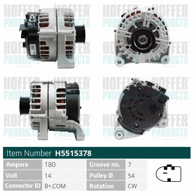 Alternateur HOFFER H5515378