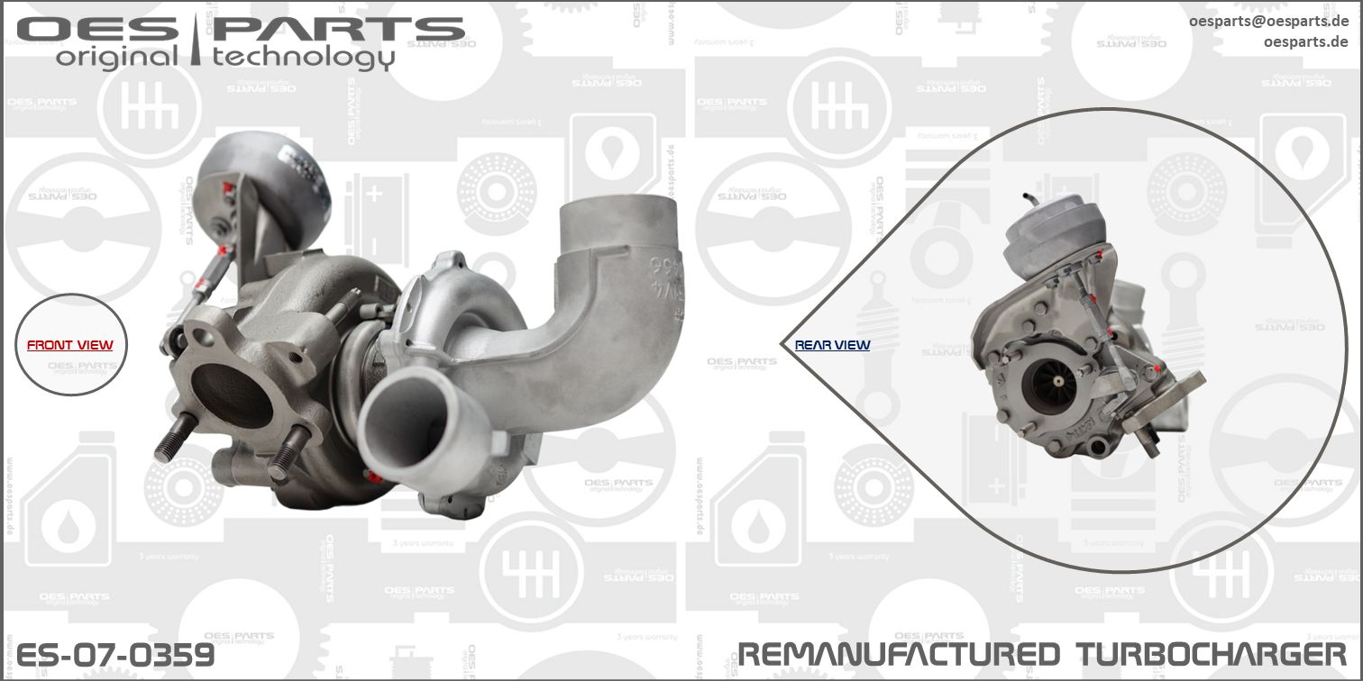 Turbocompresseur, suralimentation OES PARTS ES-07-0359