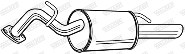 Silencieux arrière WALKER 23498