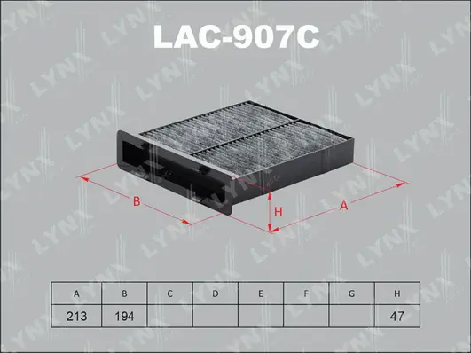 Filtre, air de l'habitacle LYNXAUTO LAC-907C
