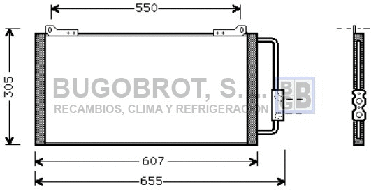 Condenseur, climatisation BUGOBROT 62-AU5148