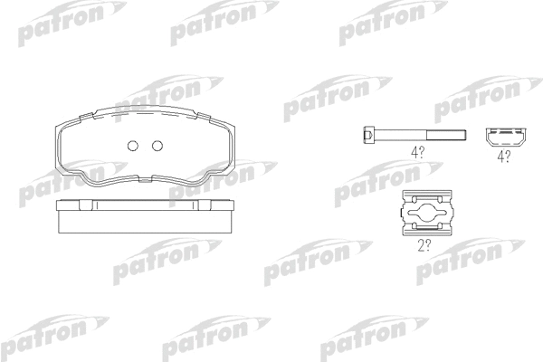 Kit de plaquettes de frein, frein à disque PATRON PBP1480