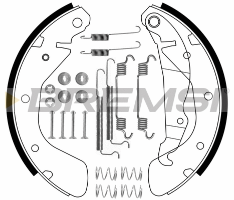 Jeu de mâchoires de frein BREMSI GF0353-1