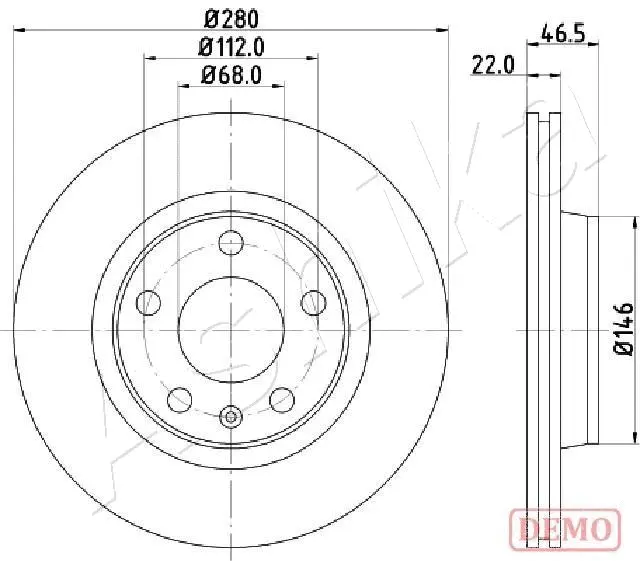 Disque de frein ASHIKA 60-00-0911C