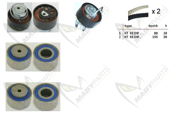Kit de courroie crantée MABYPARTS OBK010180