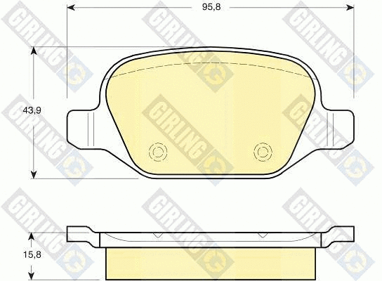 Kit de plaquettes de frein, frein à disque GIRLING 6115201
