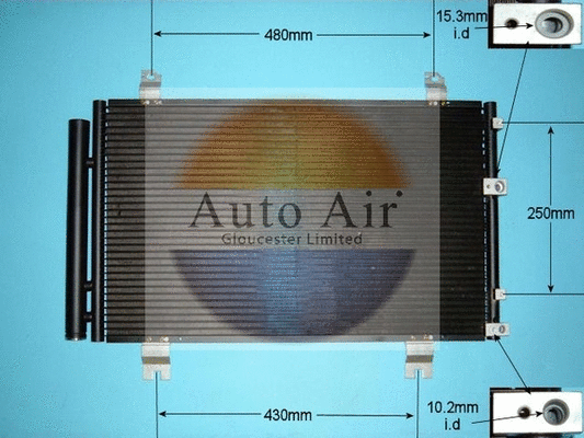 Condenseur, climatisation AUTO AIR GLOUCESTER 16-3936