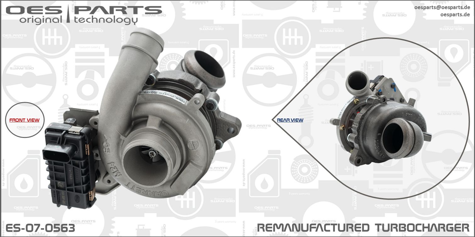 Turbocompresseur, suralimentation OES PARTS ES-07-0563