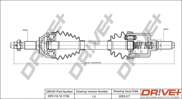 Arbre de transmission Dr!ve+ DP2110.10.1739