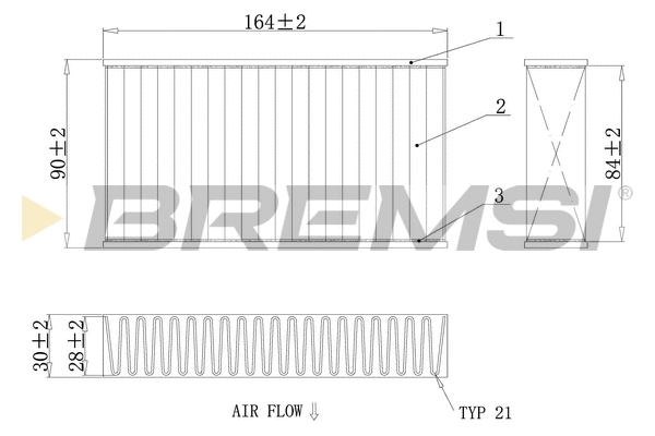 Filtre, air de l'habitacle BREMSI FC0425A