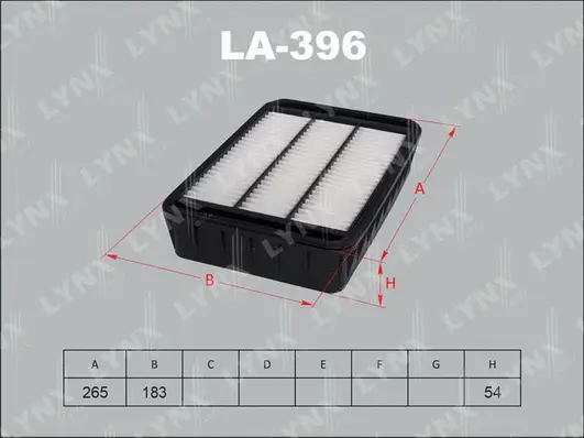 Filtre à air LYNXAUTO LA-396