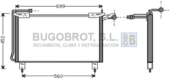 Condenseur, climatisation BUGOBROT 62-JR5019