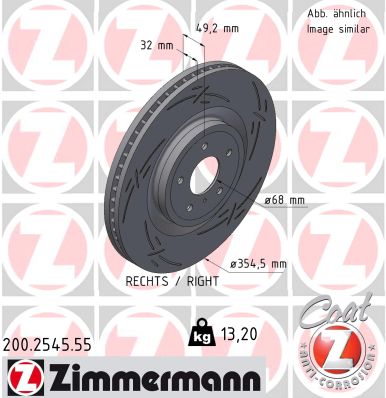 Disque de frein ZIMMERMANN 200.2545.55