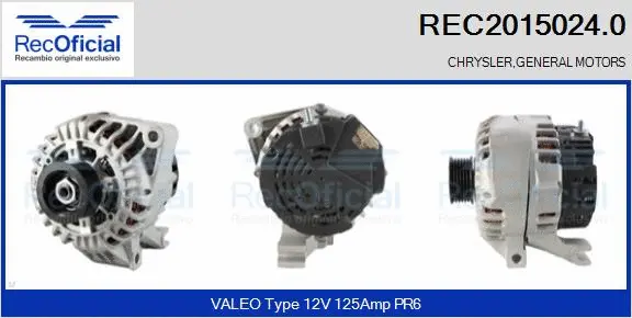 Alternateur RECOFICIAL REC2015024.0