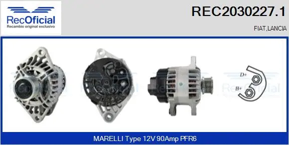 Alternateur RECOFICIAL REC2030227.1