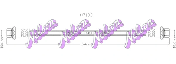 Flexible de frein KAWE H7133