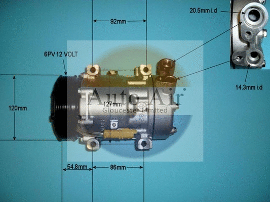 Compresseur, climatisation AUTO AIR GLOUCESTER 14-1248P