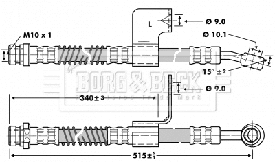 Flexible de frein BORG & BECK BBH6801