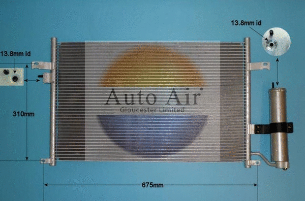 Condenseur, climatisation AUTO AIR GLOUCESTER 16-2049
