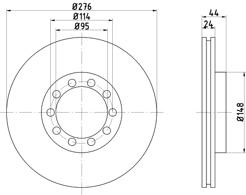 Disque de frein PAGID 58840