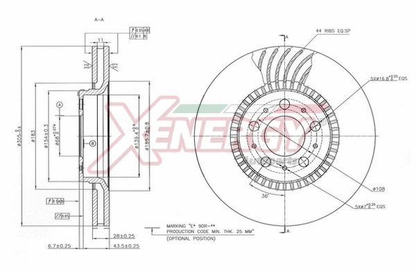 Disque de frein AP XENERGY X602892