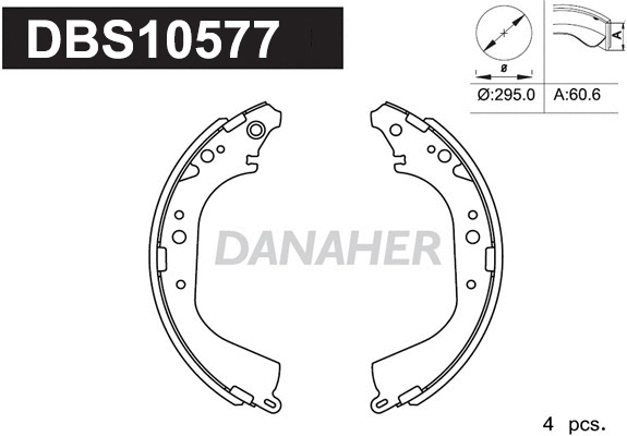 Jeu de mâchoires de frein DANAHER DBS10577