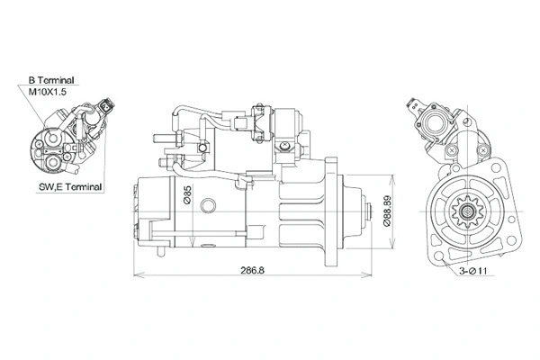 Démarreur KUTNAK AUTOMOTIVE 723512/M