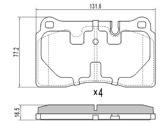 Kit de plaquettes de frein, frein à disque FREMAX FBP-1675
