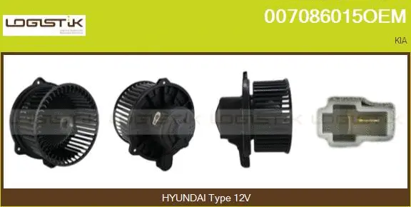 Pulseur d'air habitacle LGK 007086015OEM