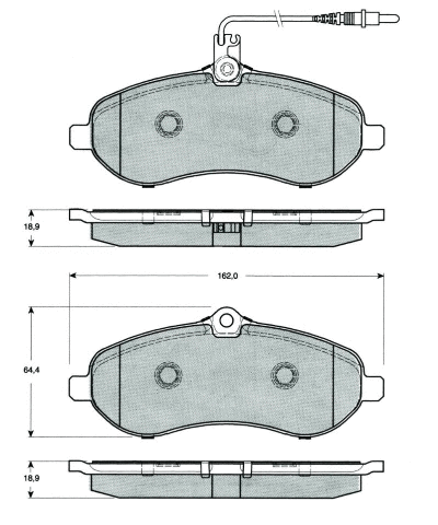 Kit de plaquettes de frein, frein à disque MTR MT500