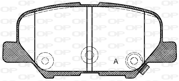 Kit de plaquettes de frein, frein à disque OPEN PARTS BPA1536.02