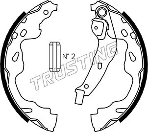 Jeu de mâchoires de frein TRUSTING 115.310