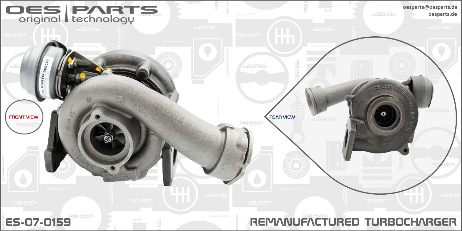 Turbocompresseur, suralimentation OES PARTS ES-07-0159