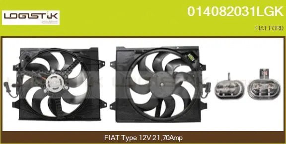 Moteur électrique, ventilateur pour radiateurs LGK 014082031LGK