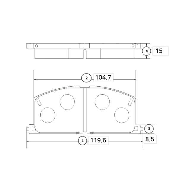 Kit de plaquettes de frein, frein à disque CTR GK1023